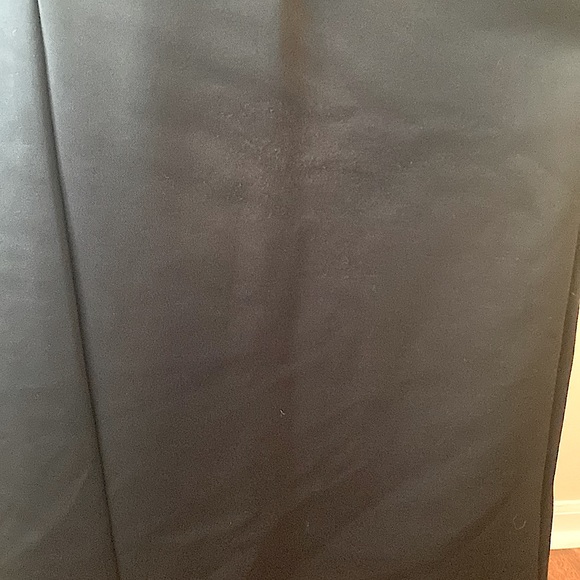 Black cocktail dress with cap sleeve and lace front panel. - Picture 6 of 9